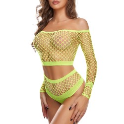 new arrival hollowed out fishnet toppanty nightwear