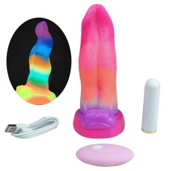 luminous silicone dildo vibration tongue