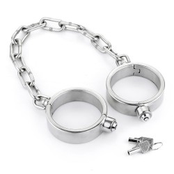 press lock stainless steel wrist ankle cuffs