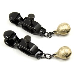 unisex alligator nipple clamps with bell